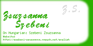 zsuzsanna szebeni business card